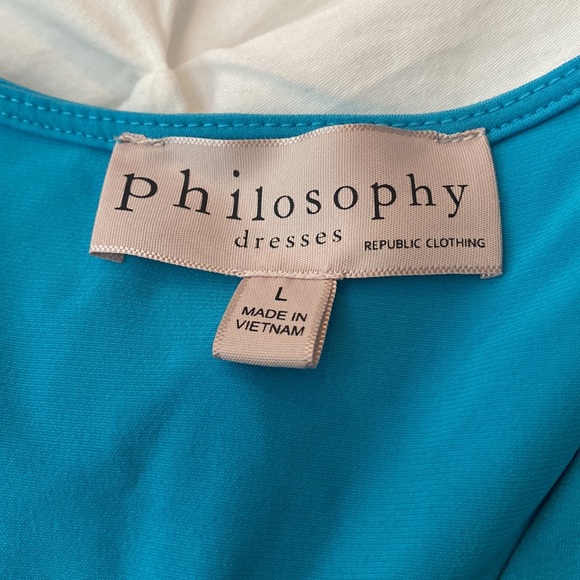 Philosophy large teal dress - Picture 3 of 3